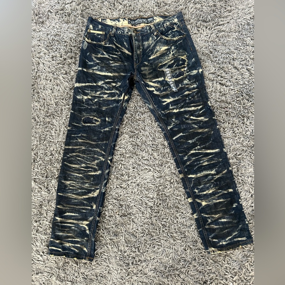 The Heritage By America 1776 Men’s Distressed Acid Wash Denim Jeans Size 40x34